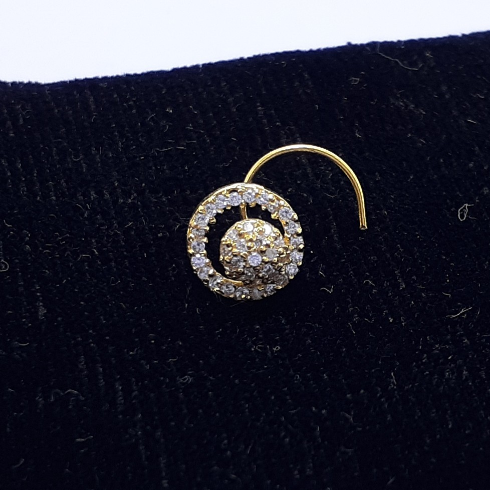 Gold Fancy Round Nosepin