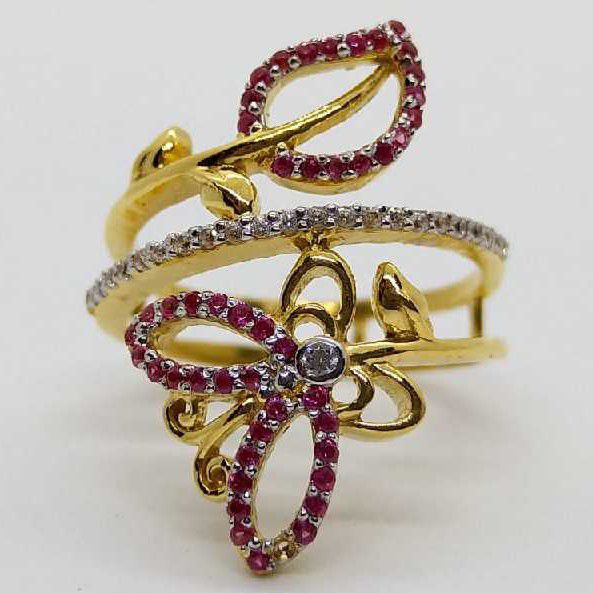 916 Gold Studded Diamond ladies ring
