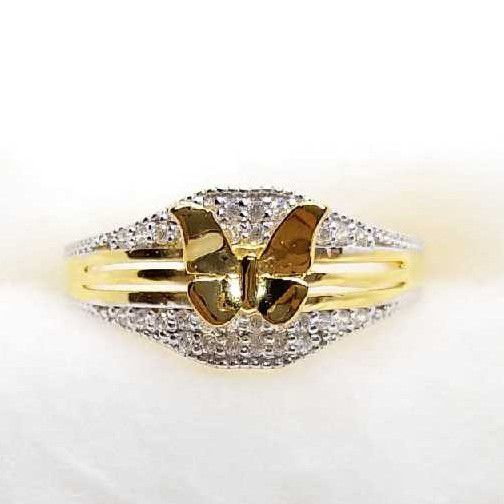 22k/916 Classic Butterfly Design Gold Ring