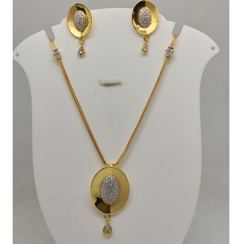 916 cz gold necklace set sog-n018