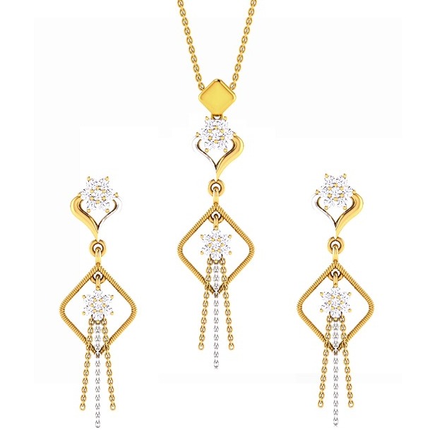 22KT gold cZ Fancy dokiya set sO-n006