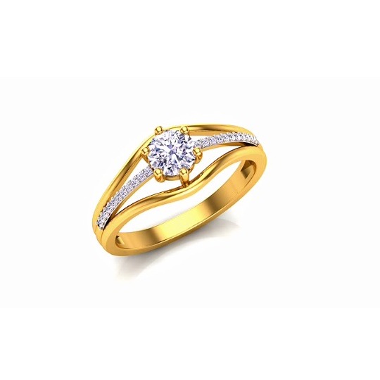 916 Gold CZ Designer Ladies Ring SO-LR012