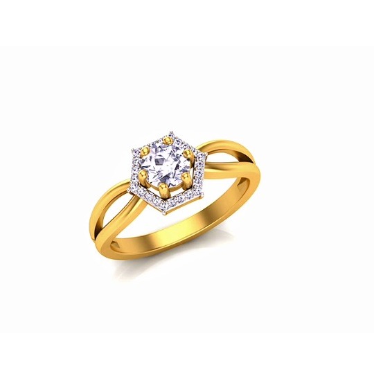 916 Gold CZ Designer Ring For Women SO-LR010