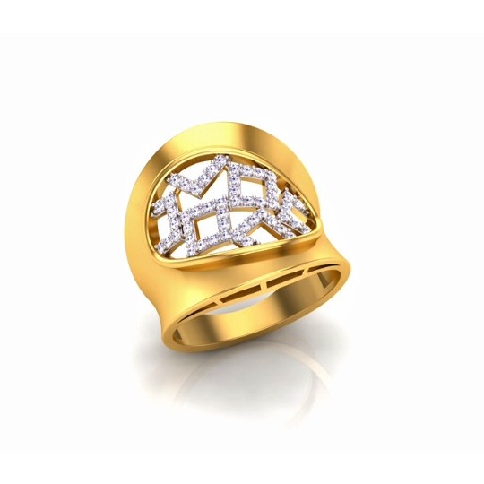 916 Gold CZ Fancy Ring For Women SO-LR002