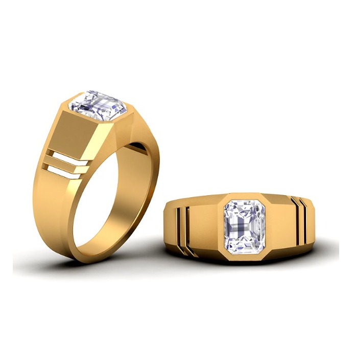 916 Gold CZ Fancy Gents Ring SO-GR009