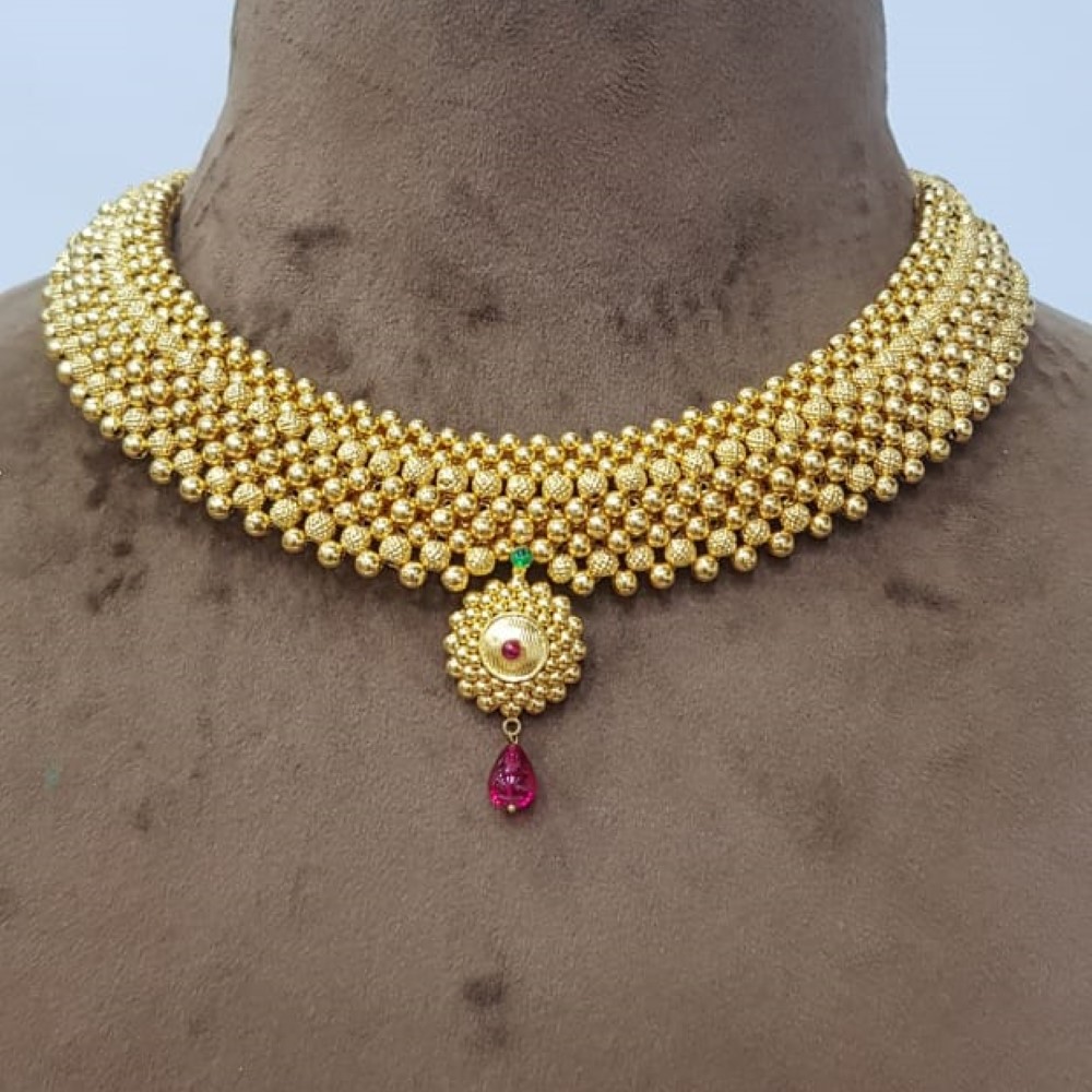 22k Gold Engagement Necklace SJJGN60