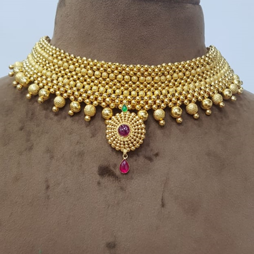 22k Gold Contemporary Necklace SJJGN57