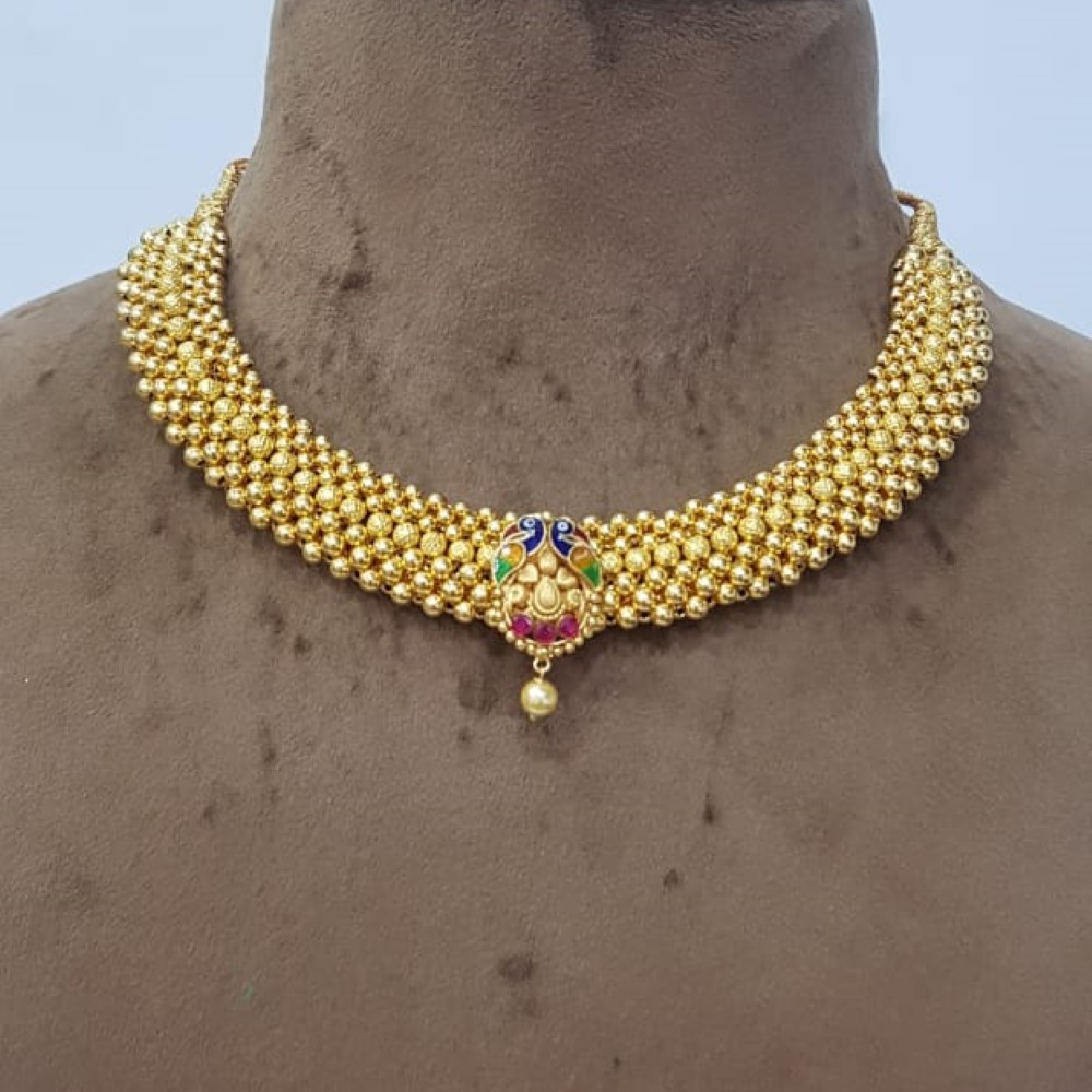 22k Gold Cocktail Necklace SJJGN56