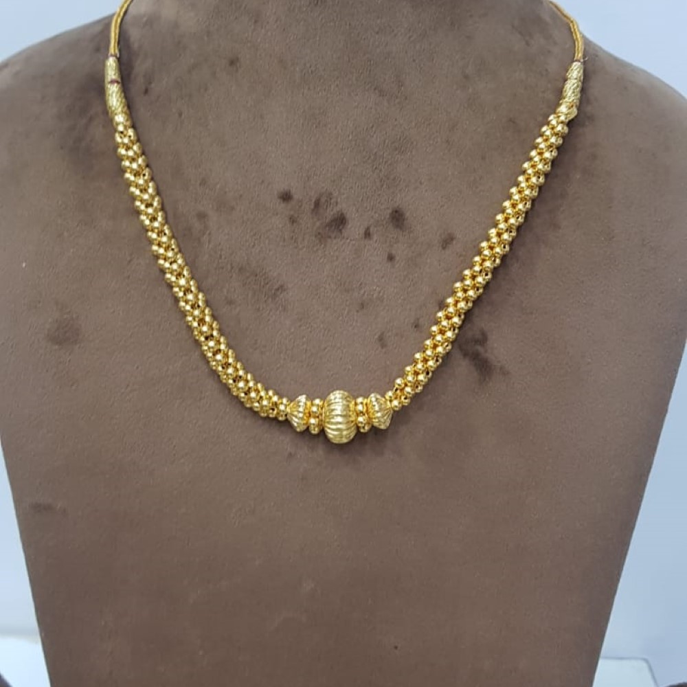 916 Gold Plain Elite Handmade Necklace SJJGN23