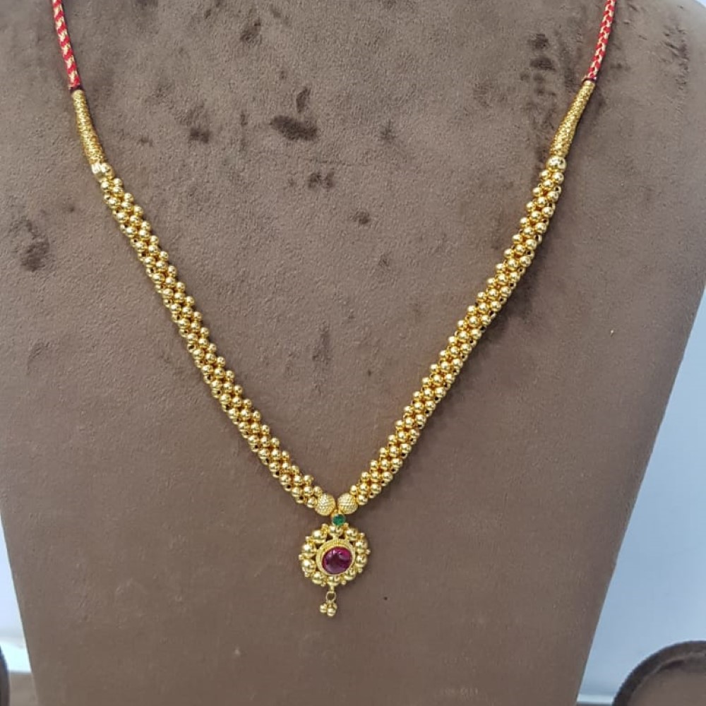 916 Gold Plain Grand Handmade Necklace SJJGN16
