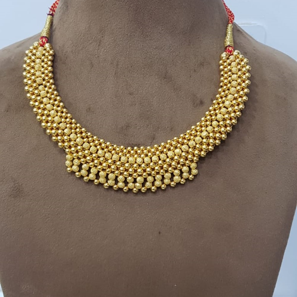 916 Gold Plain Delicate Traditional Necklace SJJGN08