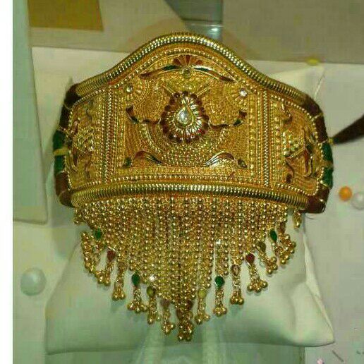 Designer Vertical Rajputi Necklace With Jhumar