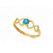 22KT Yellow Gold Ladies CZ Unique Modern Ring