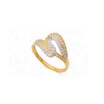 22KT Yellow Gold CZ Attractive Gents Ring