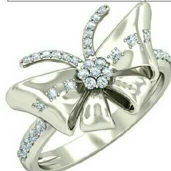 916 Gold Diamond Butterfly shape Ring