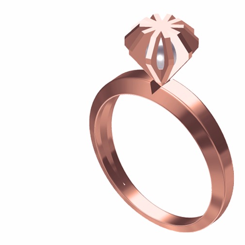 18KT Yellow Gold Ladies Indian Modern Trendy Ring