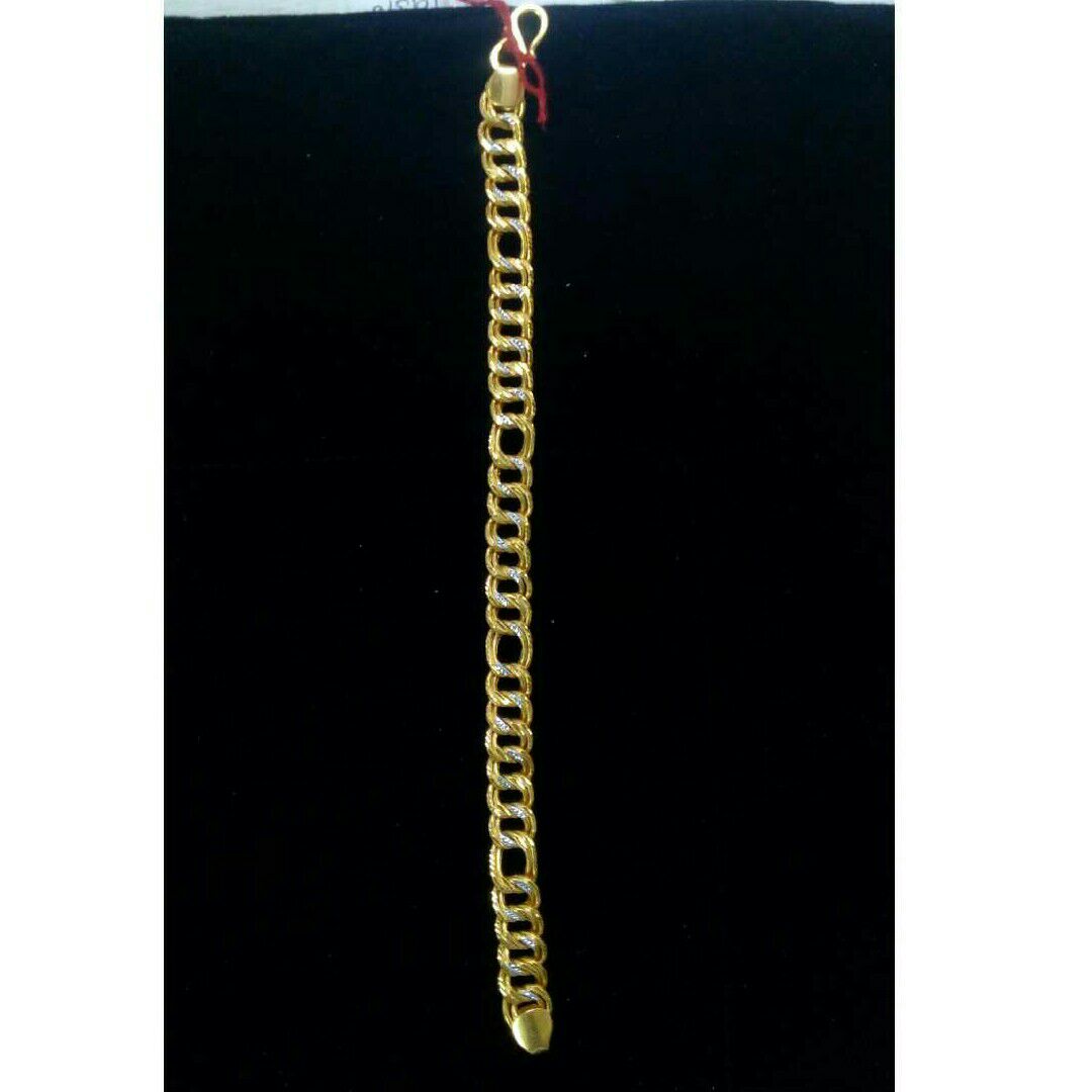 22K / 916 Gold Gents Yellow Handmade Bracelet ( Lucky )