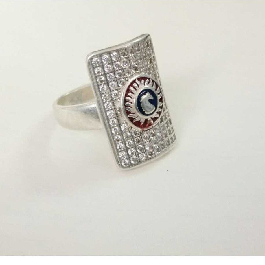 925 Silver Indian Diamond Gents Ring