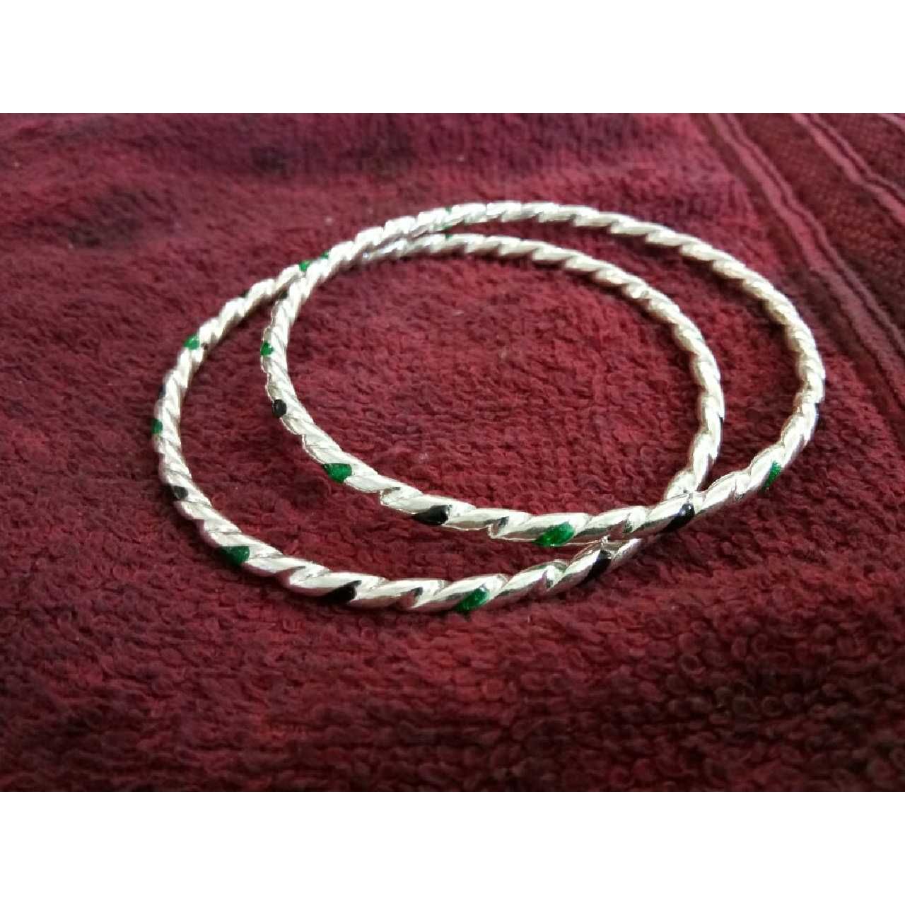 925 Silver Ladies Fancy Oxidised Kadli