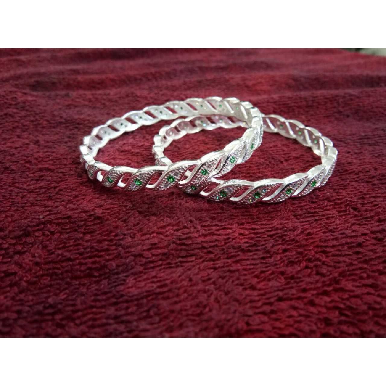 925 Silver Ladies Indian Special Bangles White