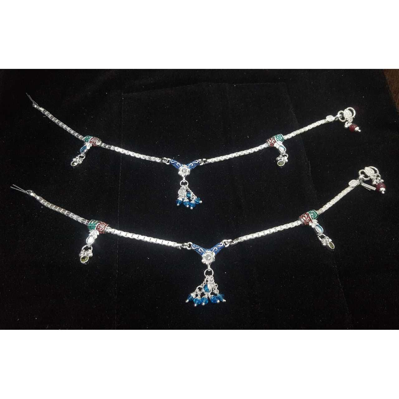 Silver Ladies Indian Oxidised Payal