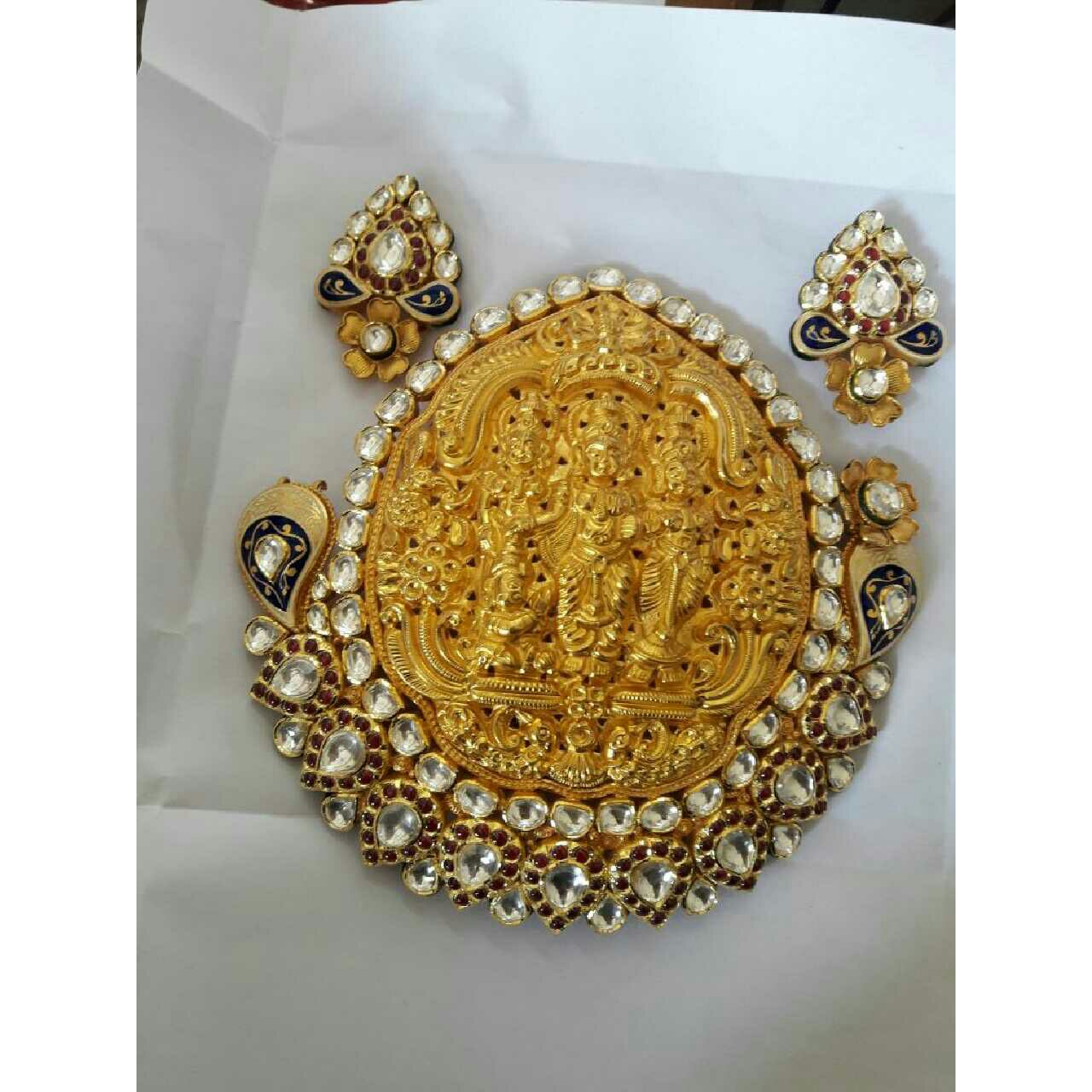 22KT Antique Spiritual Gold Necklace Set