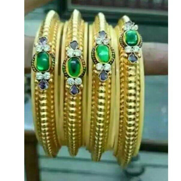 Gold Traditional Jodhpuri Aawla Bangles