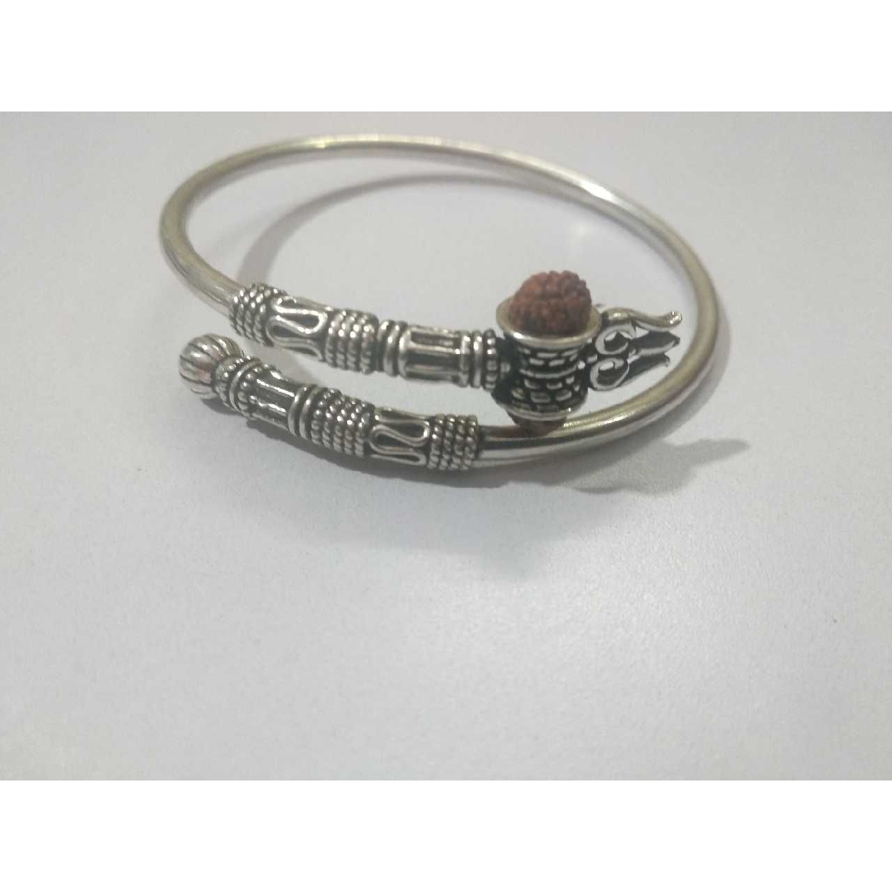 Silver Ladies Rudraksh Kada
