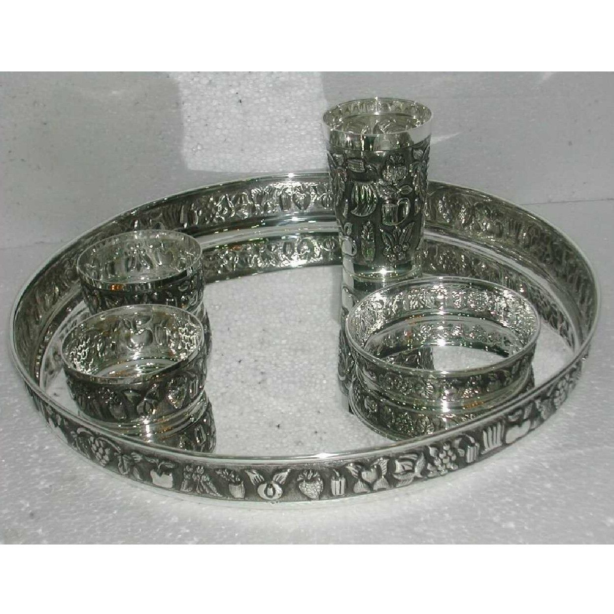 Silver Uncut Utensil Dinner Set