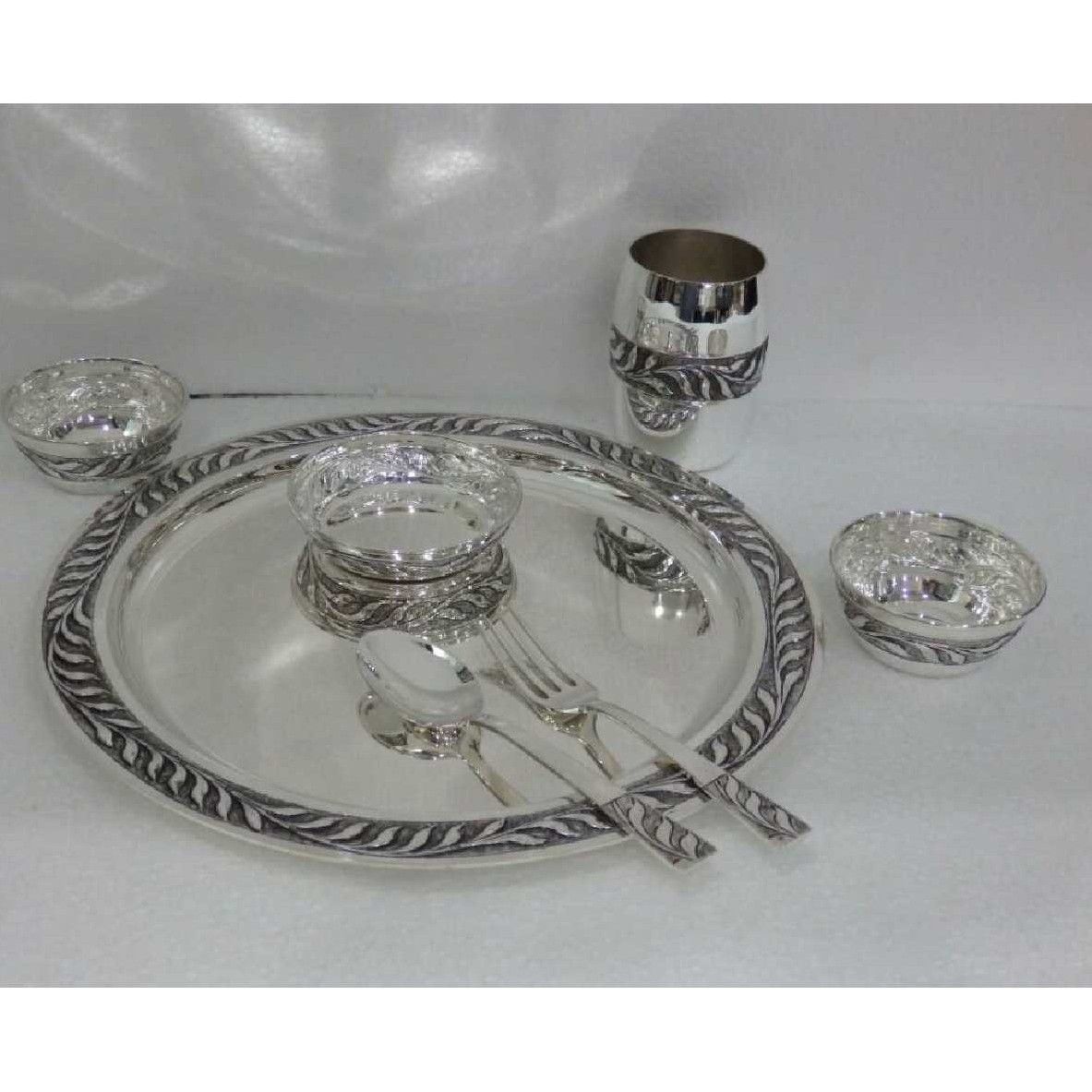 Silver Indian Utensil Dinner Set