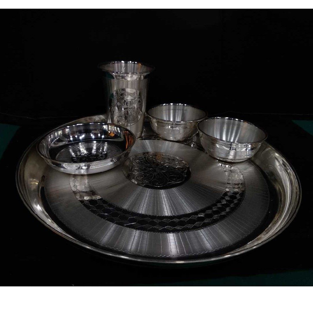 Silver Utensil Indian Dinner Set