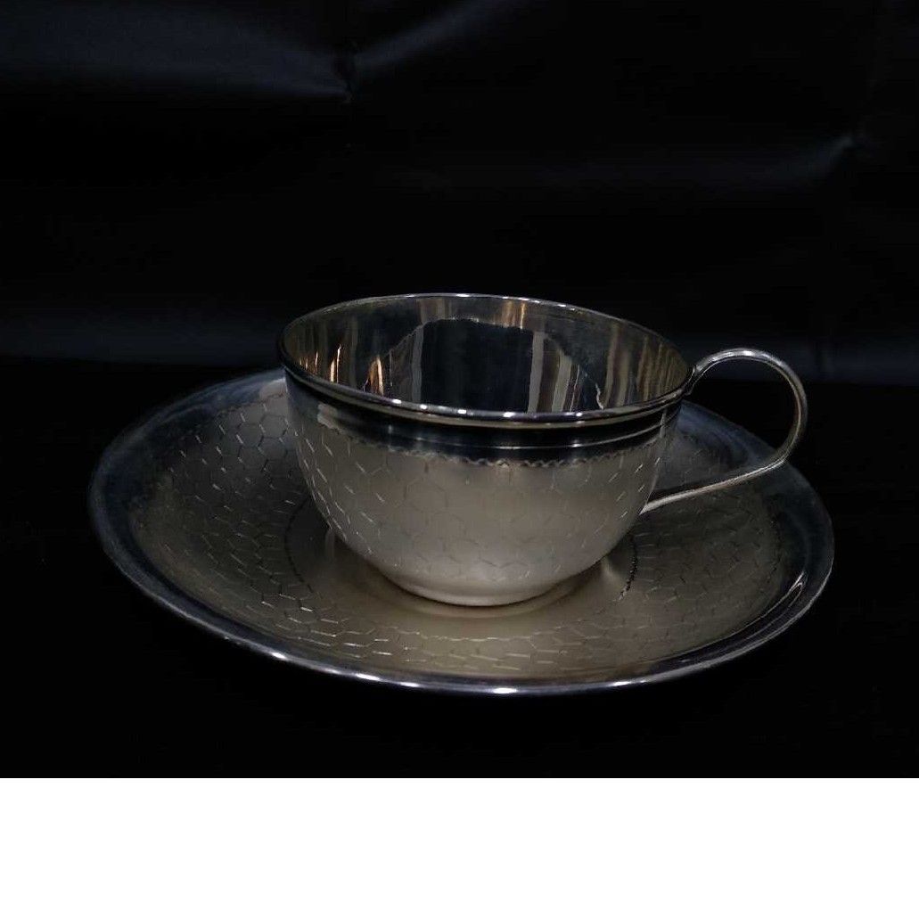 Silver Indian Shiny Stacking Utensils Tea Set - Image 2