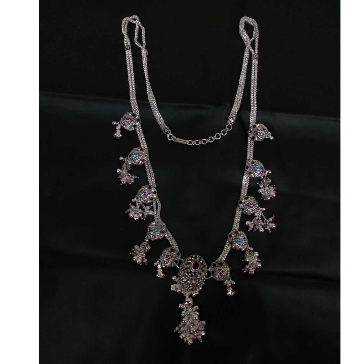 Fancy Silver Ladies Studded Kandora White - Image 3