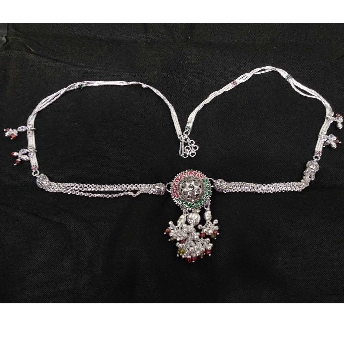 Fancy Silver Ladies Studded Kandora White - Image 2