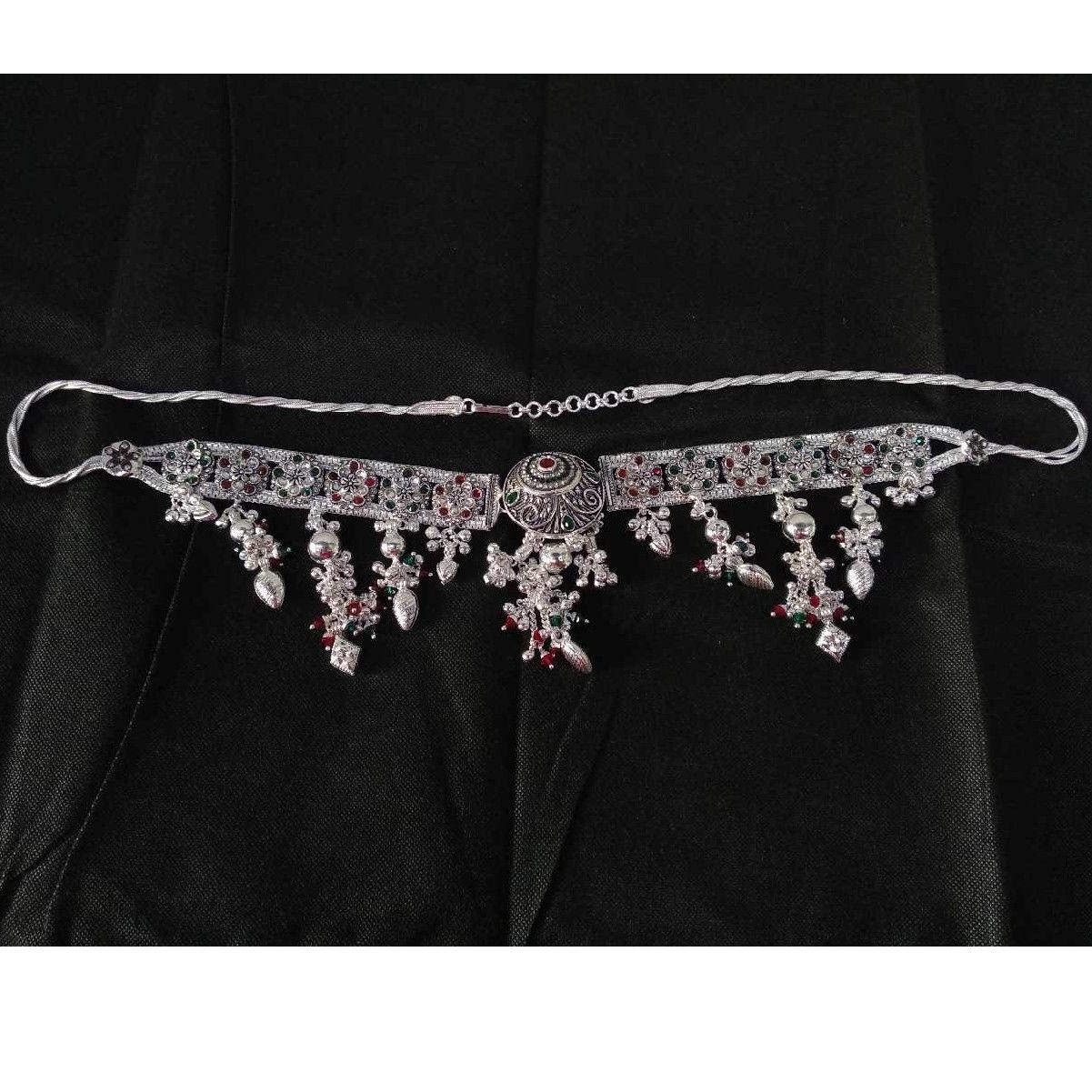 Fancy Silver Ladies Studded Kandora White