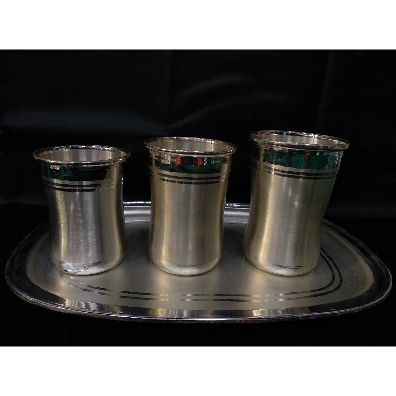 Silver Indian Fancy Glass Set