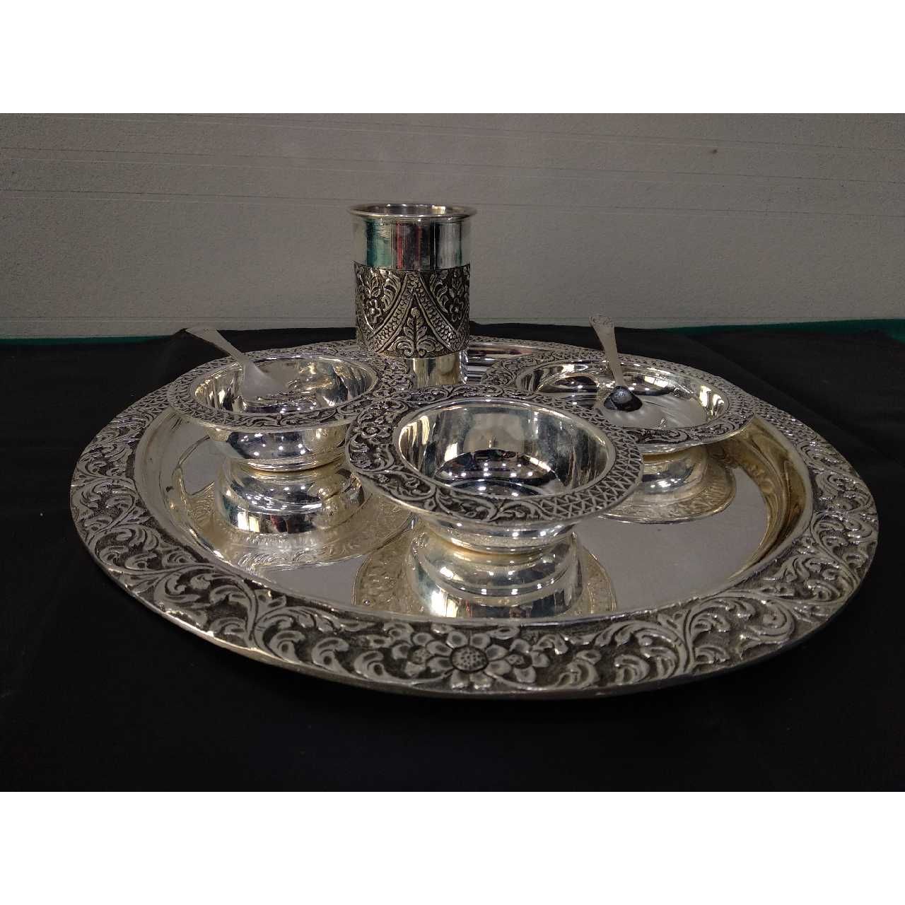 Indian Silver Fancy Dinner Set