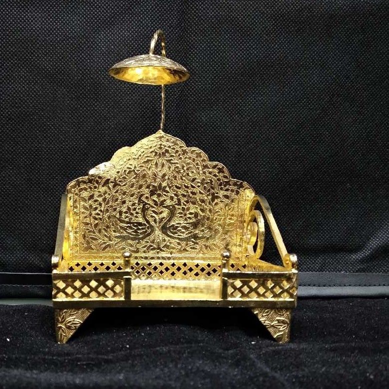 Silver Gold Plated Fancy Singhasan
