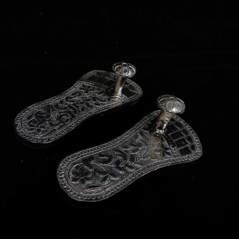Silver Indian Fancy Antique Charan Paduka