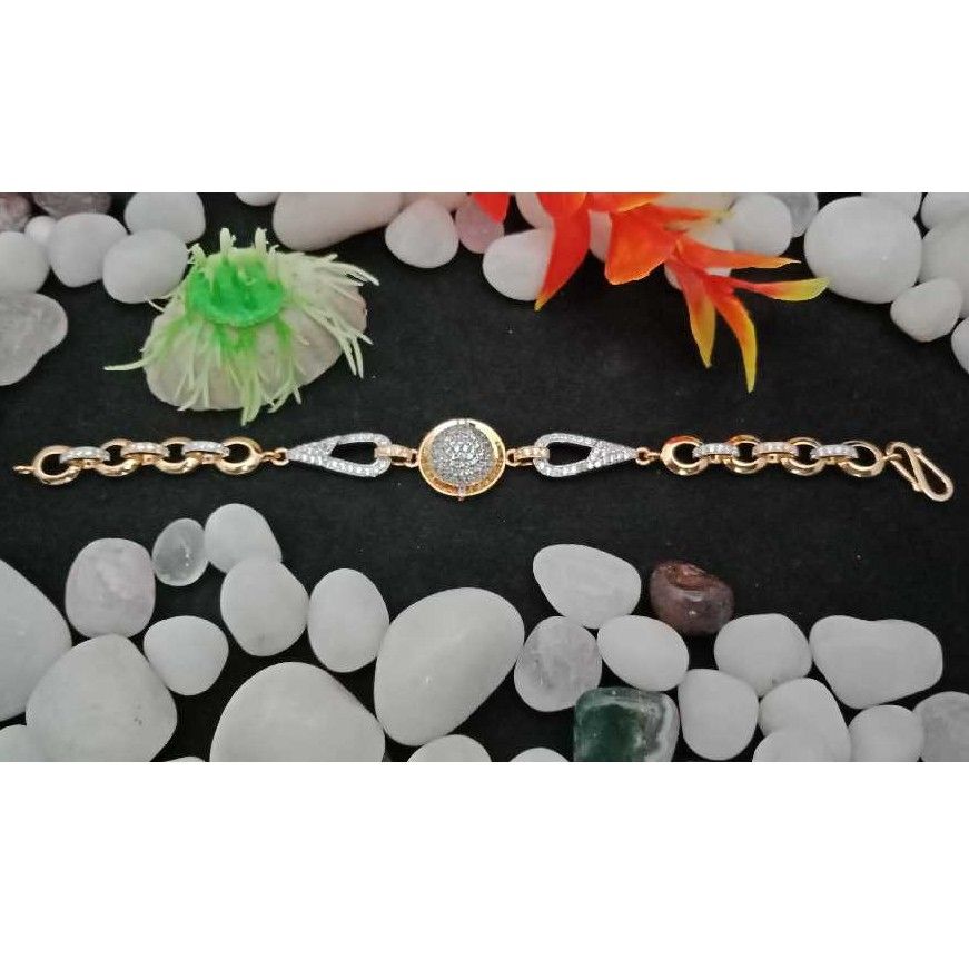916 Yellow Gold CZ Ladies Bracelet