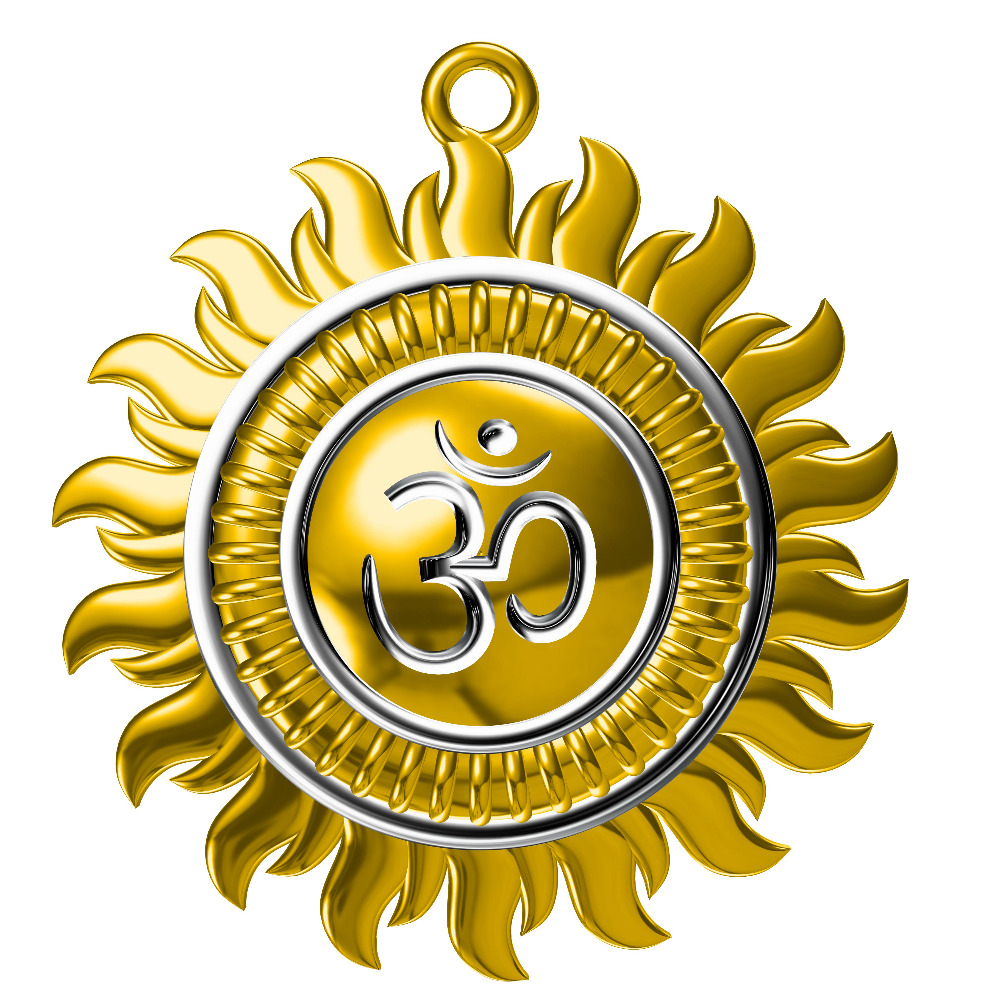 22KT Yellow Gold Gents indian Religious Om Pendant