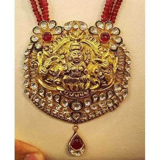 Designer Gold Vertical Necklace