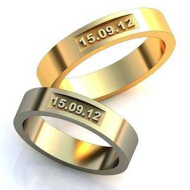 916 Gold Modern Couple Ring