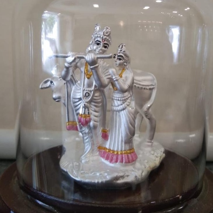 999 Silver Classis Design Hallmark Radha Kishan Murti