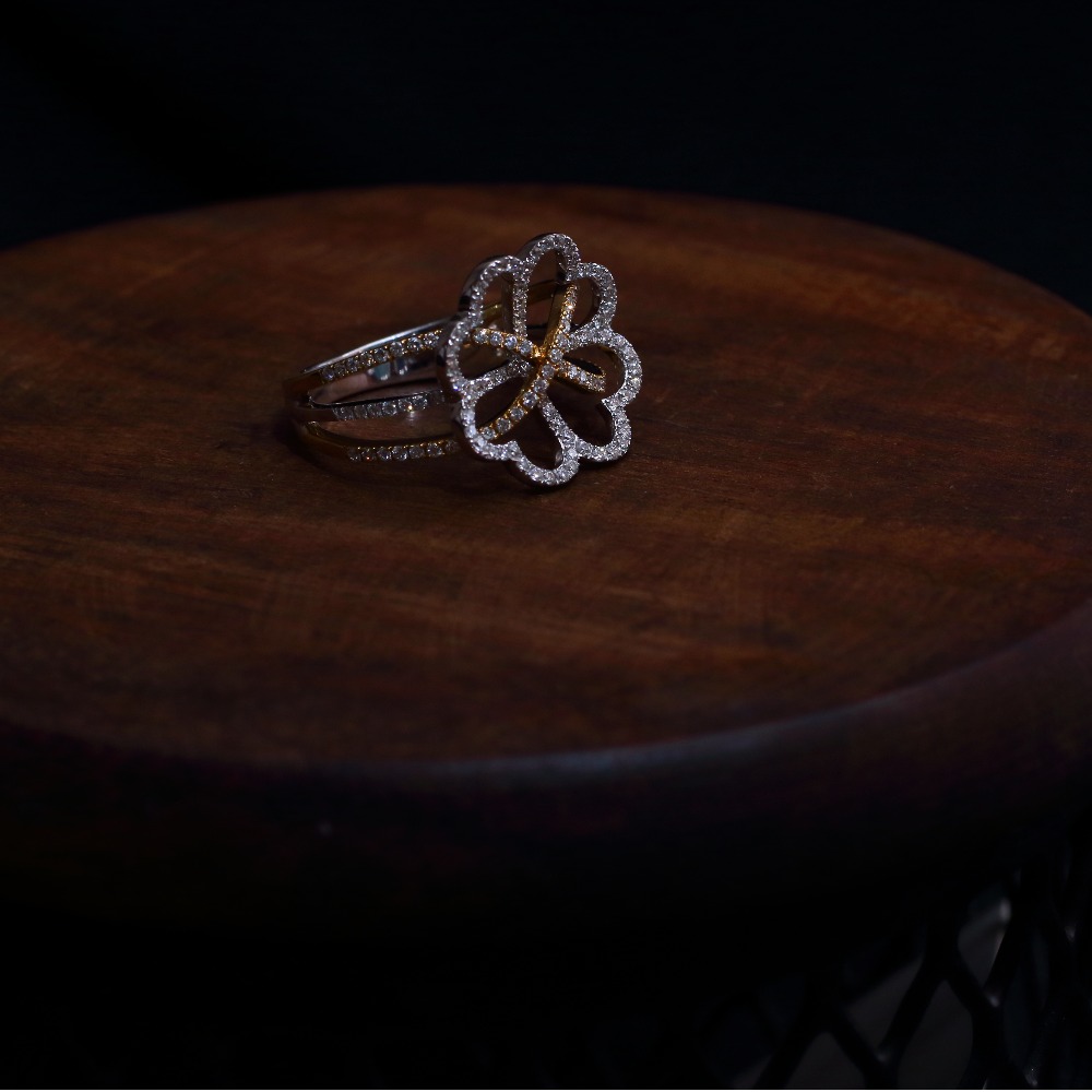 916 Gold Designer CZ Ring VJ-R001