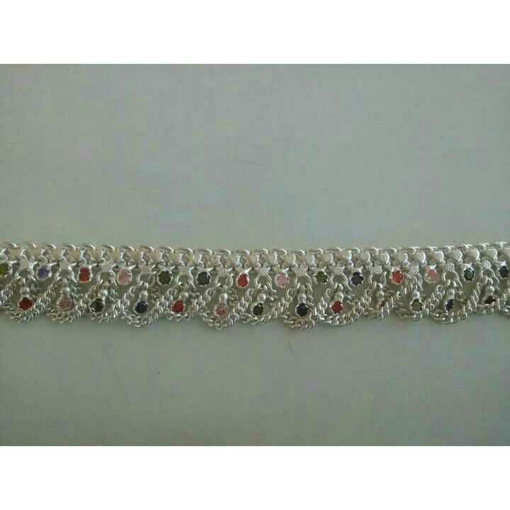 Silver Stylish Oxidised Payal