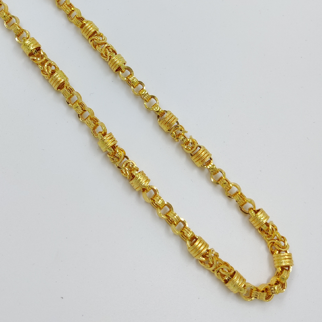 916 Gold Fancy Indo Hollow Chain