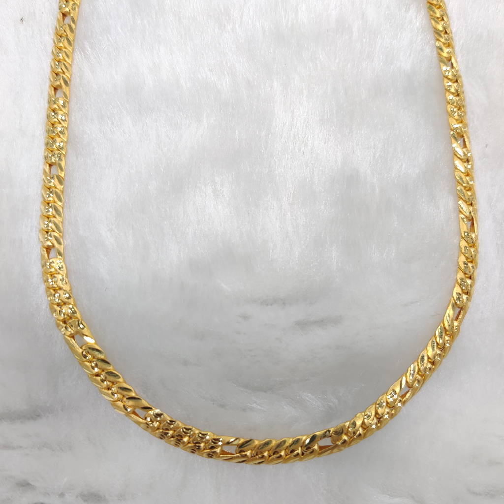 916 Gold Fancy Gent's Hollow Chain