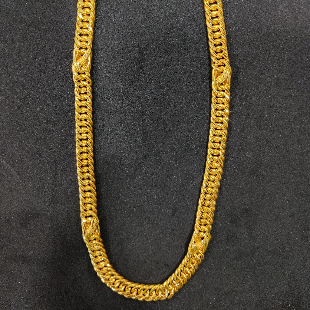 916 Gold Fancy Gent's Hollow Karan Chain