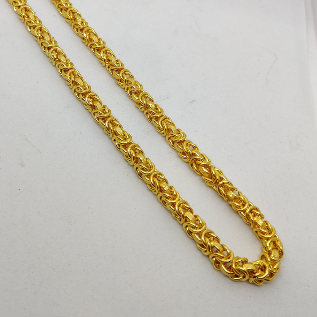 916 Gold Fancy Gent's Hollow Chain